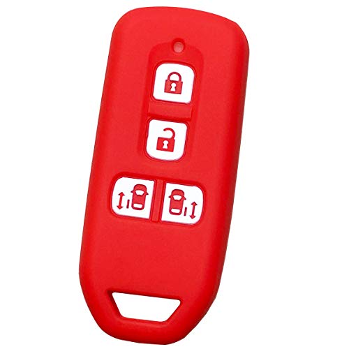 【IKT】ホンダ車用 スマートキーシリコンカバー 両側スライドタイプ 4ボタン レッド/NBOX/NBOXカスタム/など 専用設計でピッタリサイズ!傷防止に最適!さらさらシリコンで手触り快適!エヌボックス/エヌボックスカスタム 本田HONDA車用(HS-0