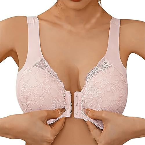 Soutien-gorge pour femme avec boucle latérale devant en rose XXL