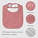 Muslin Baby Drool Bibs for Unisex Boys Girls, 6 Pack Soft Cotton Baby Bib for Teething Drooling, Essentials Shower Gift (6, Pink)