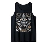 Cat Luna Moth Mondphasen Dark Academia Aesthetic Occult Tank Top