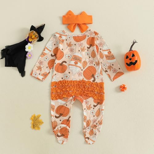 Image of Kuriozud Newborn Infant Unisex Baby Boy Girl Button Solid Romper Bodysuit One Piece Jumpsuit Outfits Clothes | Newborn Baby Girl Sleeper for Daily, Brithday, Halloween, Christmas, New Years, Valentines, St. Patrick's Day, Easter 0-9M