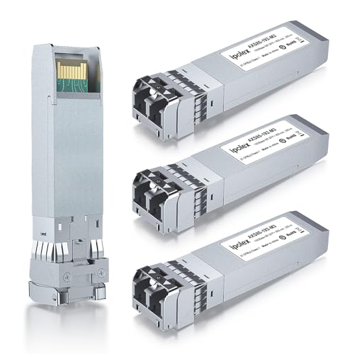 Image of ipolex SFP+ 10GBase SR LC Multimode Module, 10G Fiber SFP Transceiver for Cisco SFP-10G-SR, Ubiquiti UniFi UACC-OM-MM-10G, Meraki MA-SFP-10GB-SR, Mikrotik and More, 850nm, up to 300M, 4 Pack