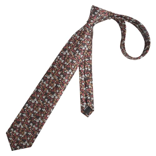 Image of Alizeal Mens 3.15inches Exquisite Floral Tie with Small Flower Printed Pocket Square