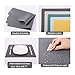 Whalesee Silicone Placemats Set of 4-Food Grade Waterproof, Stain-Proof, Anti-Slip, Heat-Resistant Thickening, Countertop Protector, Kitchen Countermat, Washable Children's Placemat (Dark Gray)