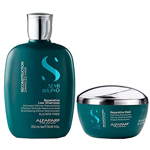 Alfaparf Semi Di Lino Kit Reconstruction Shampoo (250ml) e Máscara (200ml)  