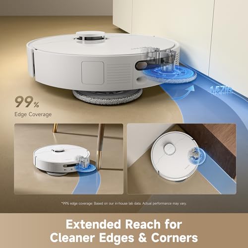 Image of DREAME D30 Ultra Robot Vacuum and Mop, 25,000Pa Powerful Suction, All-in-One Base Station with 100 Days Auto-Empty, MopExtend Tech for Edge Cleaning, Smart Obstacle Avoidance, White