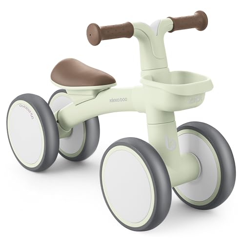 KikkaBoo Bicicleta Sin Pedales ZIPI, Correpasillos Bebé de 1 a 3 Años, Bicicleta Equilibrio, Bici Bebé con Canasta, Ajustable, Juguete para Niños, Menta