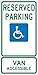12X24" .04 Aluminum RESERV Parking Van Sign