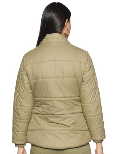 Image of Qube By Fort Collins Women's Medium-Length Bomber Jacket with Detachable Hood Stylish Winterwear for All-Day Comfort |Material: Nylon