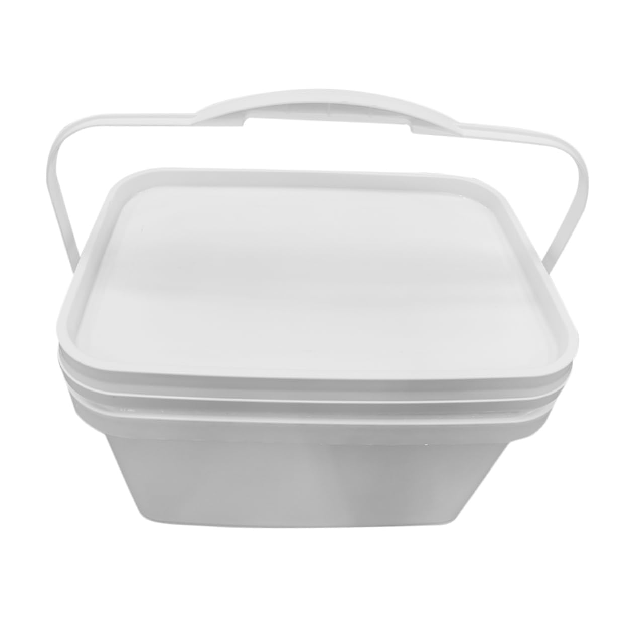 Veemoon Secchio Di Vernice in Plastica Con Coperchio 10 Litri Contenitore Quadrato Pp Con Maniglia Ergonomica Per Uso Professionale e Fai Da Te Versatore Bocca Larga Antitrabocco