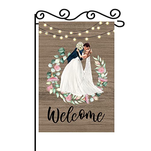 MEFENG Wedding Welcome Garden Flag-Welcome To Our Wedding Courtyard...