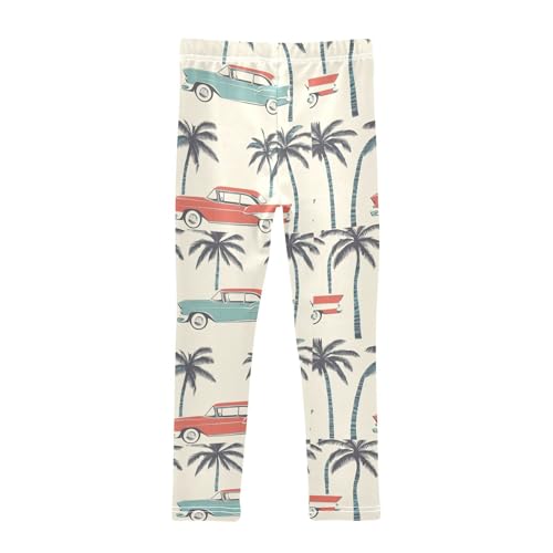 Girls Leggings Vintage Classic Car Toddler Girls Clothes Leggings for Girls Toddler Girls Leggings 3-4T2
