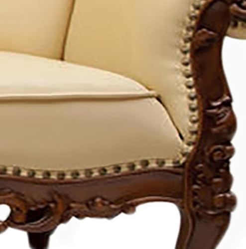 Image of Wooden 5 Seater Sofa Set, Solid Teak Wood Sofa | 3+1+1 with Polish Finish | Traditional Design Furniture for Living Room, Home, Hall, Bedroom Seating