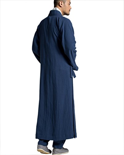 ZanYing Buddhist Monk Robe Vintage Religion Gown Blue S-3XL Summer2