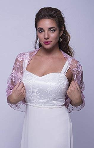 Pink Lace Wedding Shawl. Loop Versatile Shawl