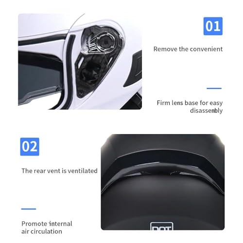 Casque moto modulable Bluetooth ECE M pour adulte - 6
