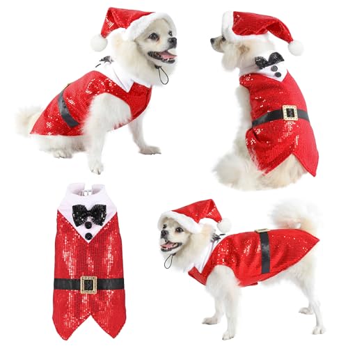 Disfraz de perro Yoption Santa Claus talla L miniatura 2
