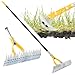 BlumeTrec Gartenrechen Vertikutier-Rechen für den Rasen, 38 cm Verstellbarer Rechenkopf, Dethatcher zum Entfernen von Rasenfilz, Moos & abgestorbenem Gras mit 1,9M Griff, Stahl-Rechen für Hof