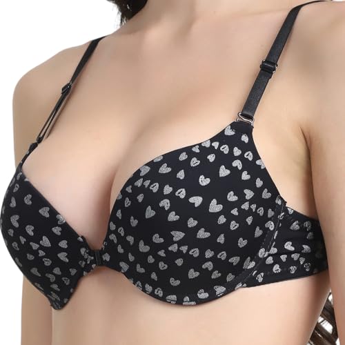 Image of Quttos PrettyCat Printed Front Open Underwire Sexy Pushup Bra
