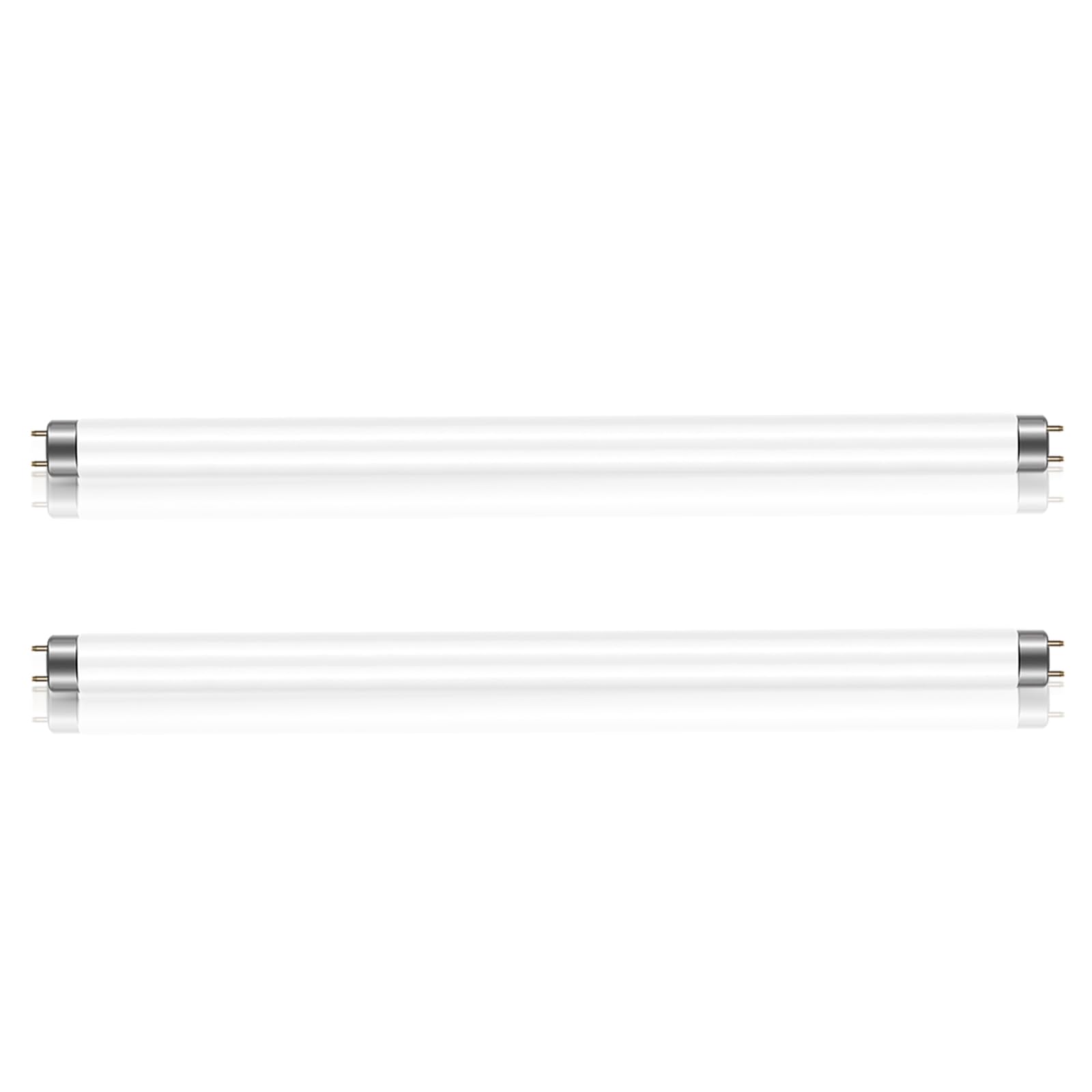 Liuyife 2 Pack 15W Fluorescent Tube, T8 Warm White 3000K, Size 450mm, G13 Base Low Energy Consumption Tube Light, Emergency Energy Saving Light, Suitable for Kitchen, Bathroom, Cabinet, Garage