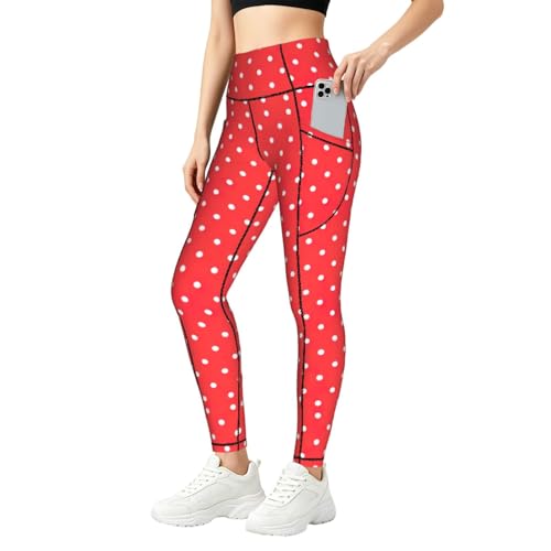 Leggings de lunares con bolsillos que solucionan el espacio en tu fitness
