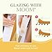MOOM Organic Waxing Kit Gift Box for Women – Sugar Wax Hair Removal for Face, Bikini & Underarms – Travel Wax, Foot Spa Cream & Tools – Ideal for traveling & gifting