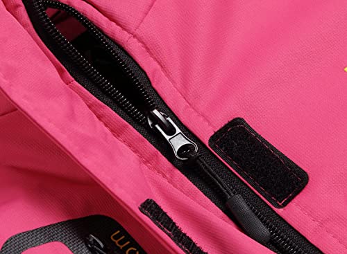 Image of Keevoom Girl's Waterproof Ski Jacket Fleece Snow Coat Windproof Warm Winter Snowboarding Jacket with Removable Hood