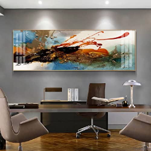 Affiche aquarelle abstraite coloree pour un salon moderne chic - 5