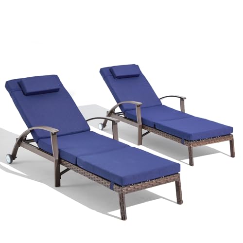 Mvpipi Wicker Lounge Chairs Set