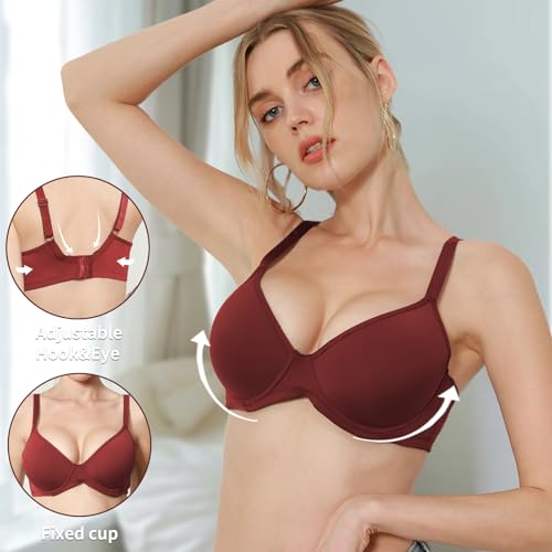 3PC Pack Women Push Up Bra Everyday Underwear Comfortable Lingerie Bralette with Support Anti-Sag - Image 3