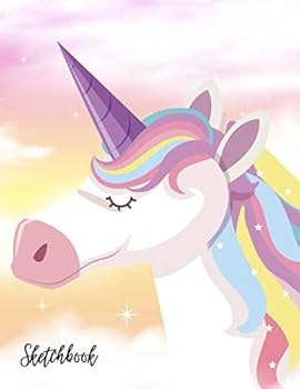 Sketchbook : Cute Unicorn Sketchbook, Perfect Sketchbook for Girls, Great Idea for Gift, Notebook for Sketching, Drawing and Doodling, Large 8. 5 X 11, 110 Blank Pages