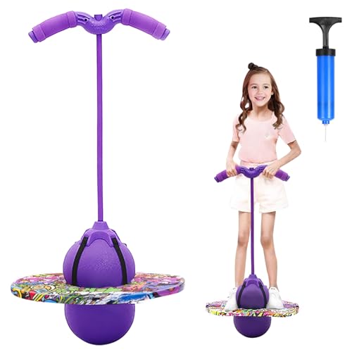 Hengrongshen Pogo Ball mit Griffen, Pogo Stick Hüpfball für Kinder,...