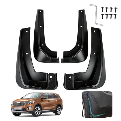 Image of Custom Fit for Mud Flaps Kia Sorento 2019 2020 Mud Splash Guard Front and Rear 4-PC Set