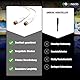 conecto Antennenkabel SAT Kabel Koaxialkabel Satellitenkabel TV 1,00m doppelt geschirmt F-Stecker, für HDTV, Receiver, Satellit, Internet, DAB, Radio, weiß