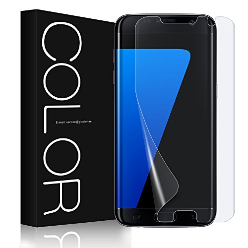 Protector de pantalla G-Color para Galaxy S7 Edge (no para S7), cobertura completa, película de TPU, compatible con carcasa, anti-burbujas, anti-raspones, aplicación en húmedo