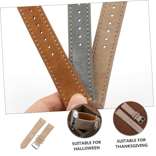 PartyKindom 1pc Beautiful Watch Replacement Strap Handmade Band for Elegant Look Breathable and Design Stitched Edges3