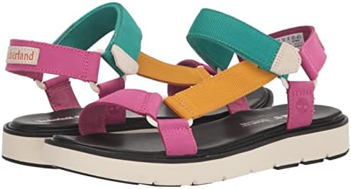 Timberland Women's Bailey Park F/L Strap Sandal, Bright Pink Nubuck, 9.5 | Image 6