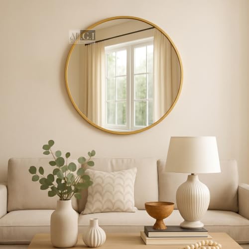 Vanity Mirror 30 Inch Stylish Modern Round Wall Mirror for Bathro...