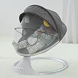 Baby Swing with Summer mat for Infants Motorized Portable Swing with Toys 5-Point Harness Music USB Bluetooth Natural Sway in 5 Speeds Removable Mosquito net & Timing Function for Newborn Infant