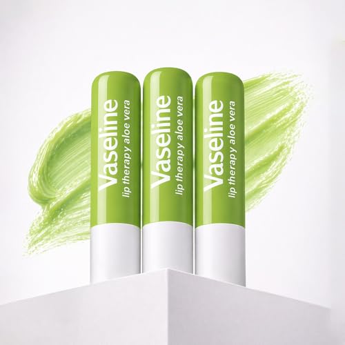 Image of Vaseline Lip Care Aloe Vera Lip Balm Stick 4.8g (Pack of 3)