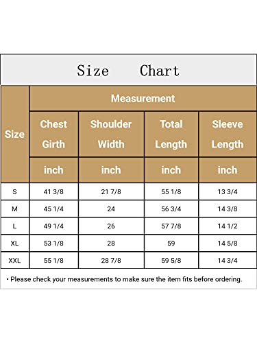 Lars Amadeus White Nightgown For Men's Short Sleeve Zipper Loose Fit Pajamas Sleepwear Nightshirt Small #TOP5