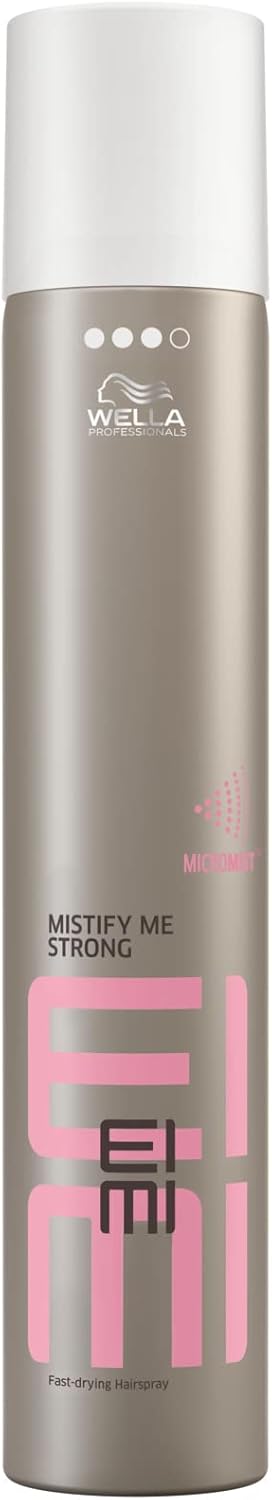 Wella EIMI Mistify Me Strong – sneldrogende haarspray – lichte fixing spray voor onmiddellijke grip – stylingspray voor 24 uur betrouwbare grip met natuurlijke beweging – 1 x 500 ml