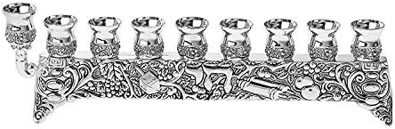 Chai Oil Menorah for Candles or Oil for Hanukkah