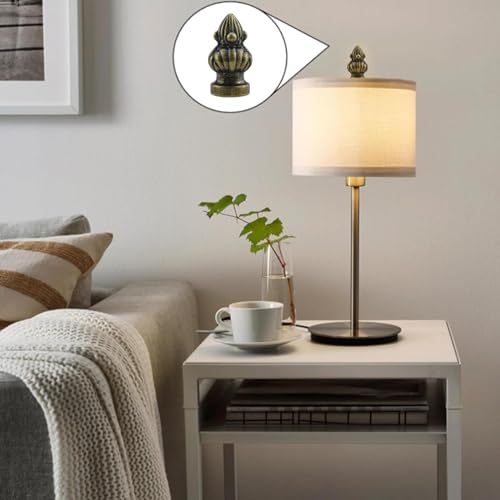 Marrteum LAMPFINIALS-CAP-S138-1P Antique Brass Lamp Finial Cap Knob Retro Lamp Finial Decoration thumb #6