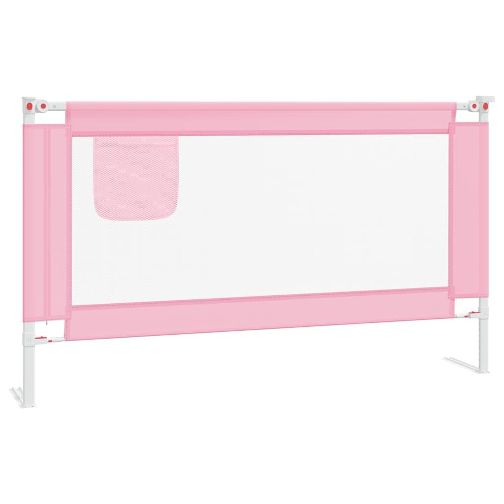 INLIFE Kleinkind-Bettschutzgitter Rosa 140x25 cm Stoff,Baby & Kleinkind,Babysicherheit,Baby-Bettschutzgitter,Rosa,2.71 KG,10201
