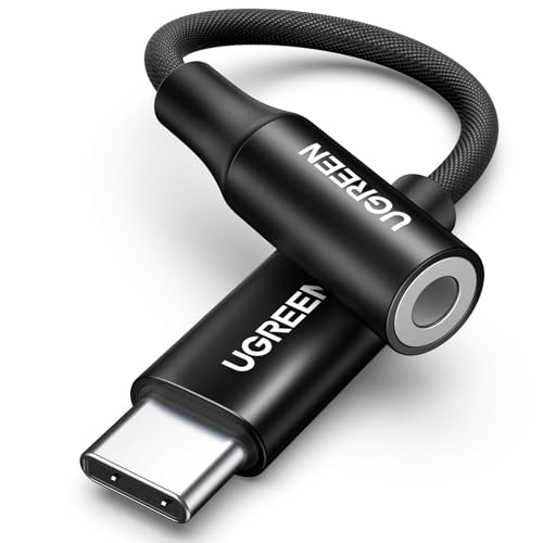 UGREEN Adaptador USB C a Jack 3.5 mm, DAC Chip HiFi Audio Adaptador para Auricular, Compatible con iPad Pro, iPhone 17 Pro Max/Pro/Air/16/15 Series,Galaxy S25/S24/S23, Huawei P70/P50, Xiaomi 14/13/12