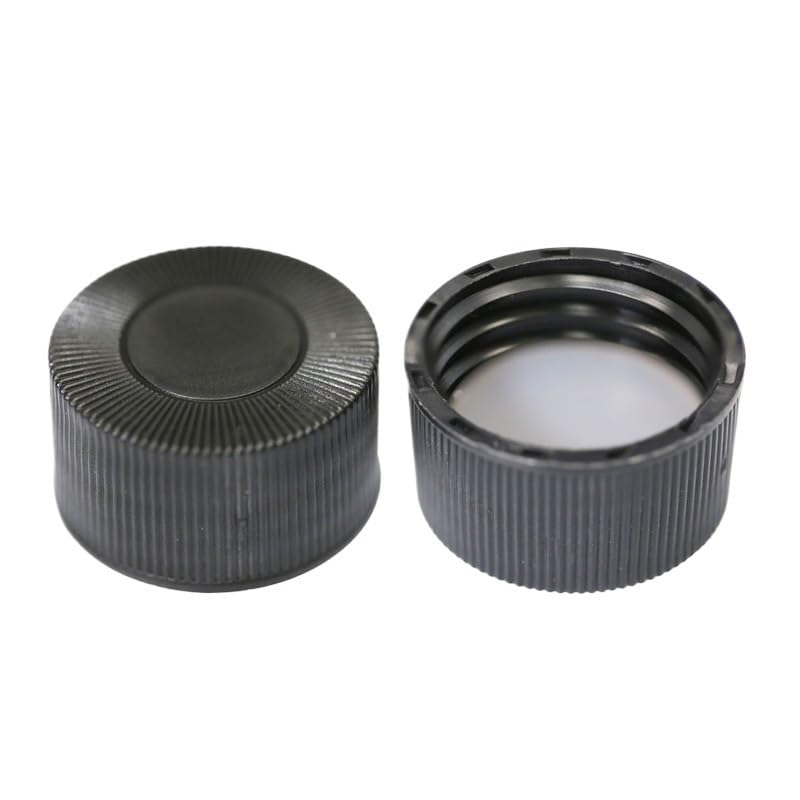 EPA Vial Cap Chromatography Vials Cover 17mm Polypropylene Cap with PTFE/Silicone Septa for EPA Storage Bottle 10ml 100/PK