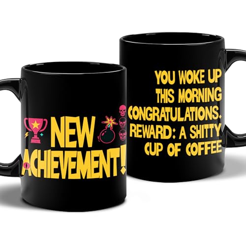 Taza de café cerámica negra 15 oz reusable miniatura 1