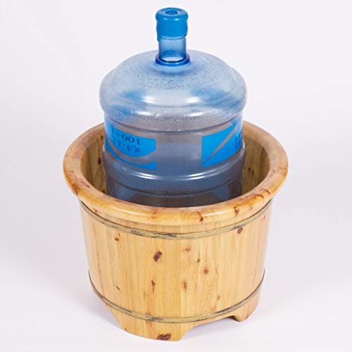 Balde de madera para baño de pies de cedro 40 cm miniatura 4