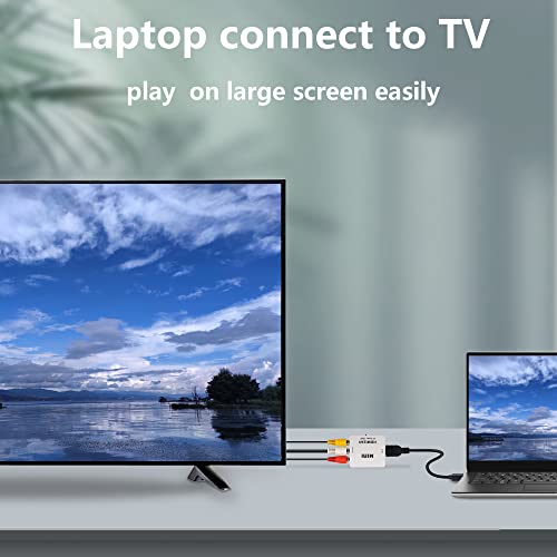 GELRHONR Convertitore da HDMI a RCA, 1080p HDMI a